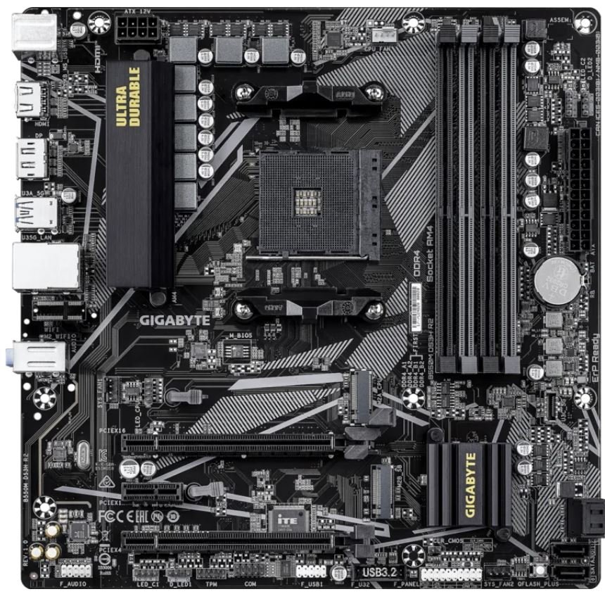 Материнская плата AM4 Gigabyte B550M DS3H R2