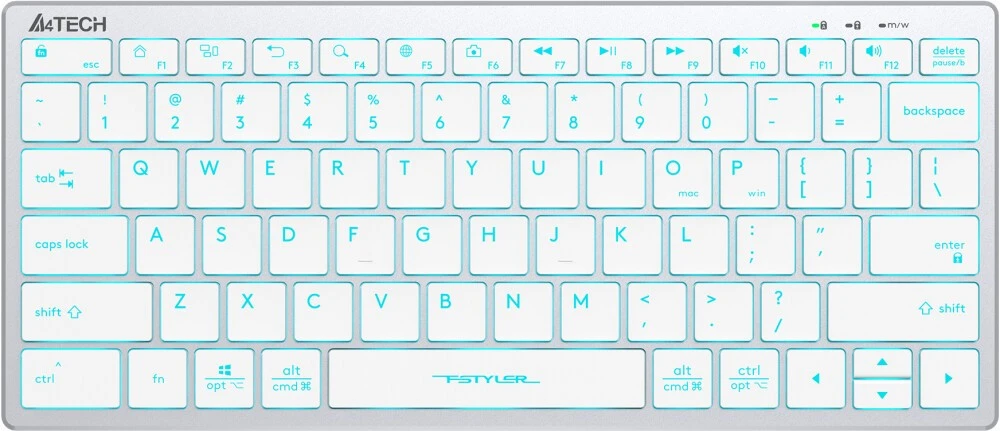 Клавиатура A4Tech Fstyler FX61 White/Blue