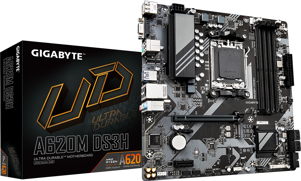 Материнская плата AM5 Gigabyte A620M DS3H