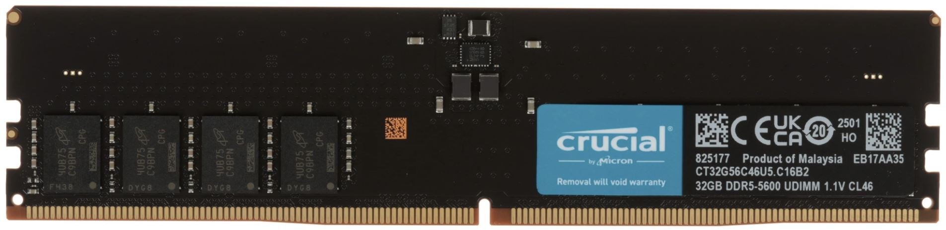Модуль памяти DDR5 32GB Crucial 5600 CL46 CT32G56C46U5.M16B2 OEM