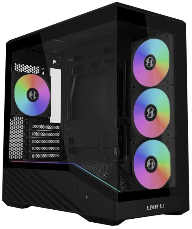 Корпус Lian Li V100R Mini Black (Mini-Tower, Micro-ATX, закаленное стекло, 4x120mm ARGB PWM)
