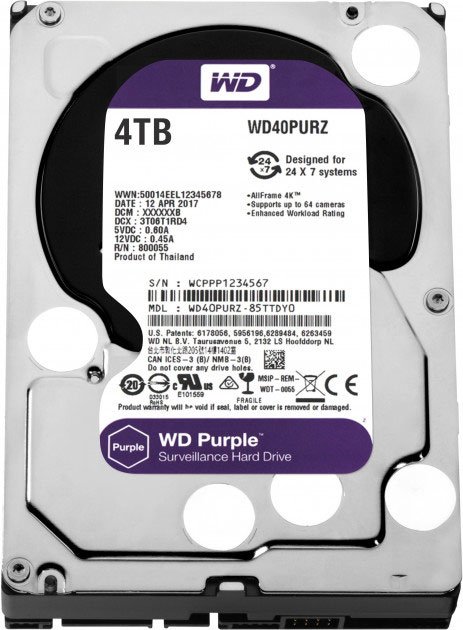 Жесткий диск 4000Gb WD Purple WD40PURZ