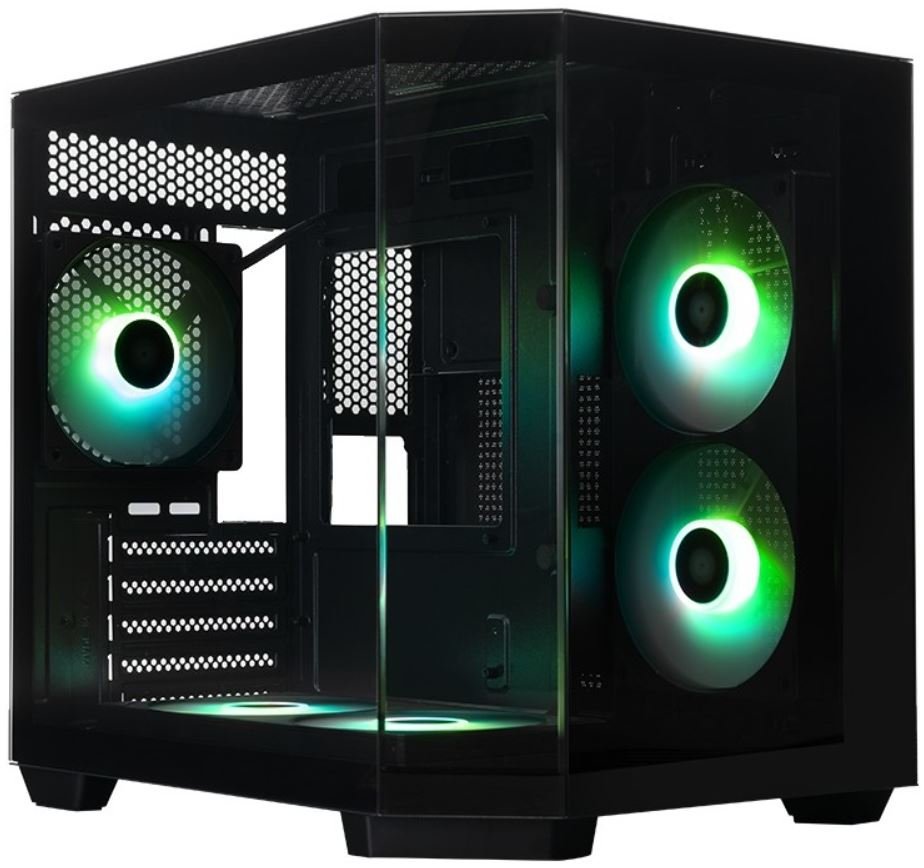 Корпус XASTRA QT400M 5ARGB-FC-C6-AC Black, 1x120mm+2x240 ARGB