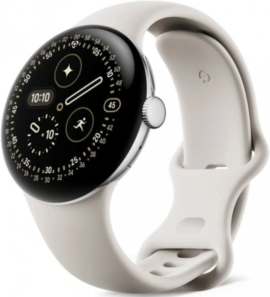 Google Pixel Watch 4 Montre GP4 45mm Wi-Fi серебристый корпус/фарфоровый ремешок