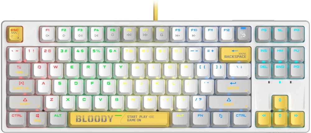 Клавиатура A4Tech Bloody S87 Energy White