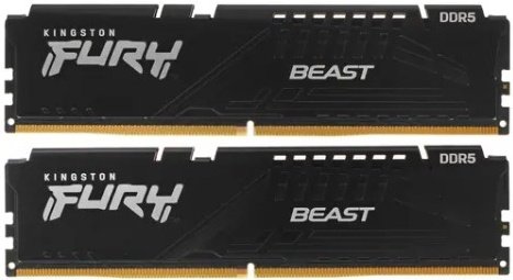 Модуль памяти DDR5 64GB (32GBx2) Kingston FURY Beast 5600 KF556C40BBK2-64
