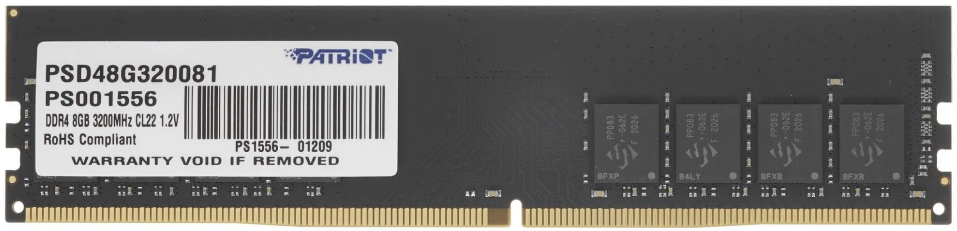 Модуль памяти DDR4 8Gb Patriot 3200 PSD48G320081
