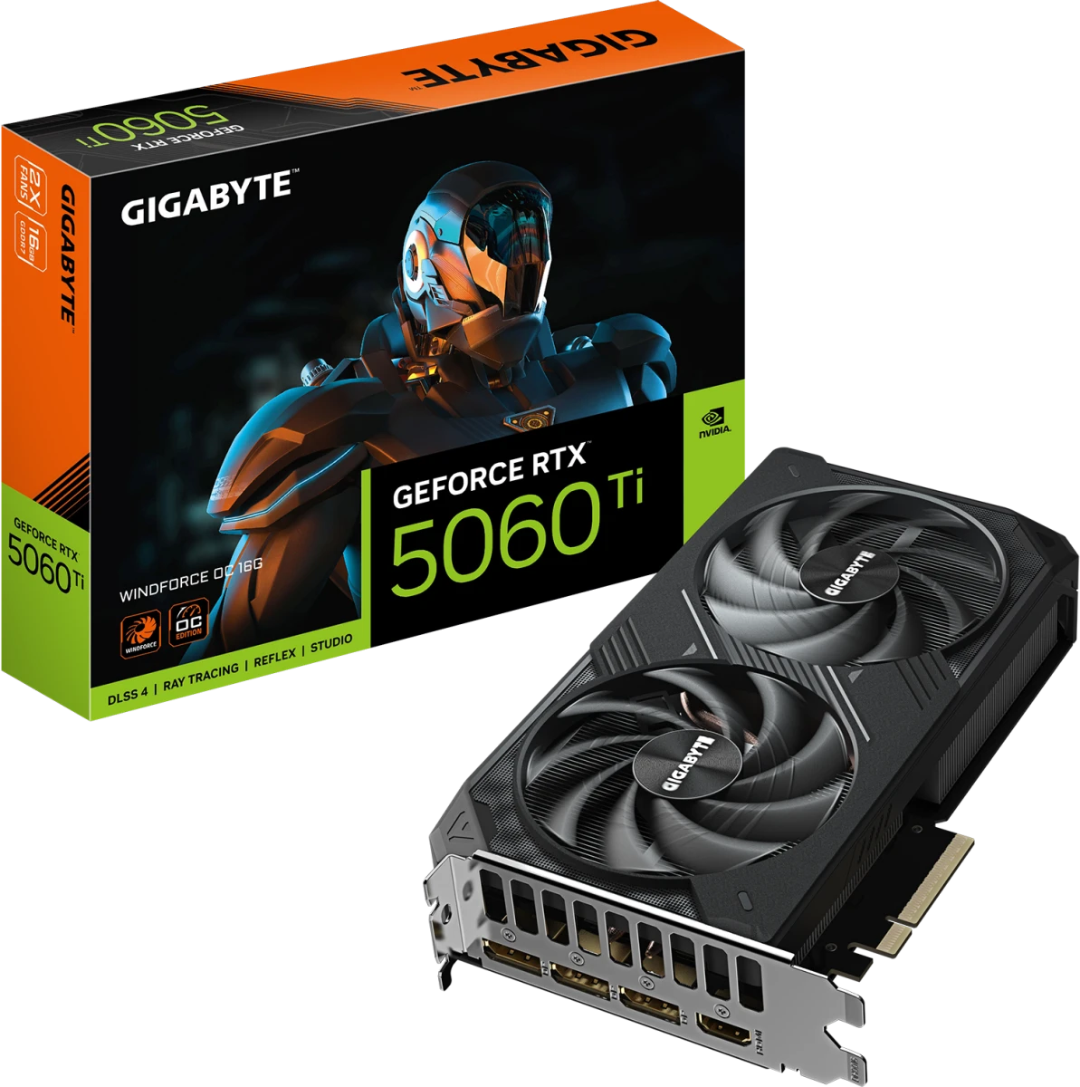 Видеокарта GeForce RTX 5060Ti 16Gb Gigabyte GV-N506TWF2OC-16GD