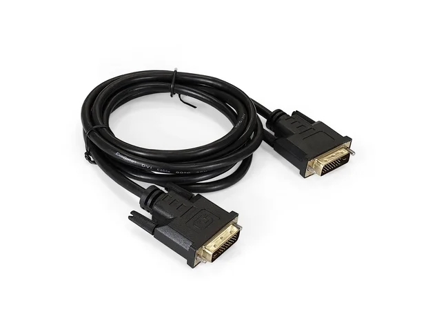 Кабель DVI ExeGate EX-CC-DVI2F-1.8, DVI-D Dual Link, 1.8м, чёрный (EX257294RUS)
