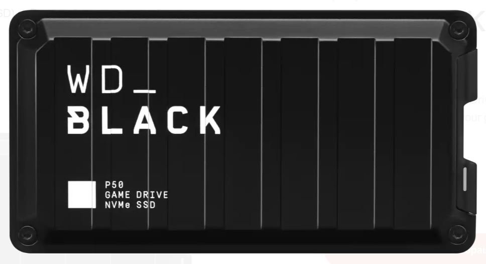 Внешний накопитель SSD 4TB WD Black P50 Game Drive USB 3.2 Gen 2x2 Type C