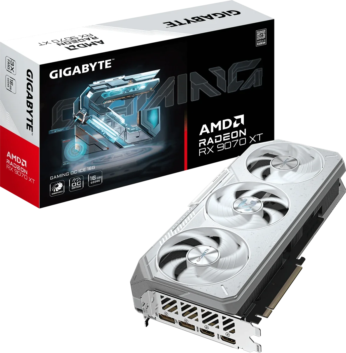 Видеокарта Radeon RX 9070 XT Gigabyte 16Gb GV-R907XGAMINGOCICE-16GD