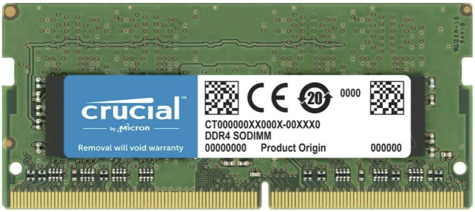Модуль памяти SODIMM DDR4 16Gb Crucial 3200 CB16GS3200.C8FT