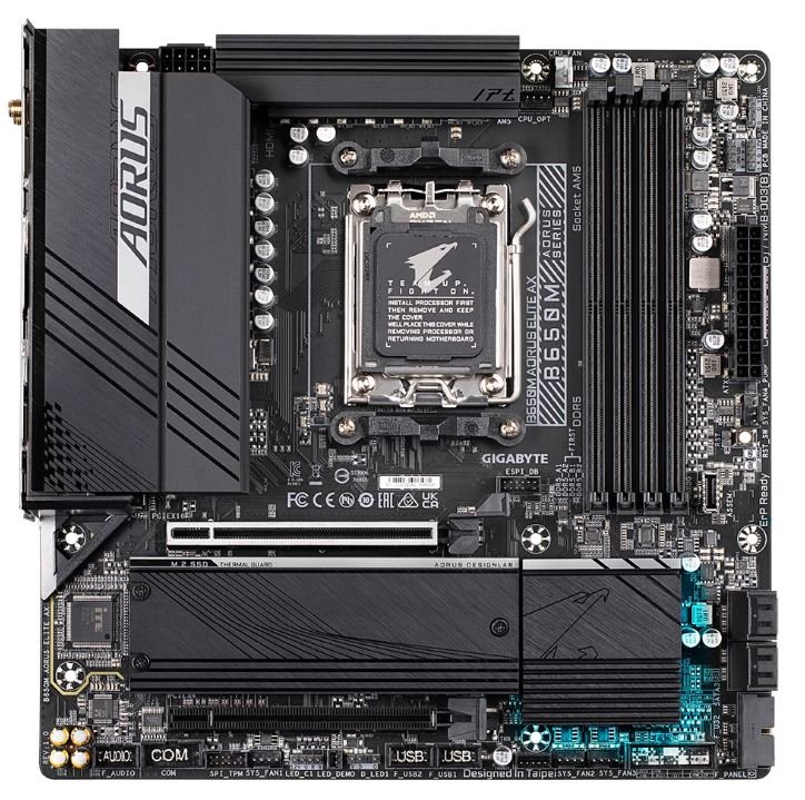 Б/у Материнская плата AM5 Gigabyte B650M AORUS ELITE AX ICE (mATX, 4xDDR5)