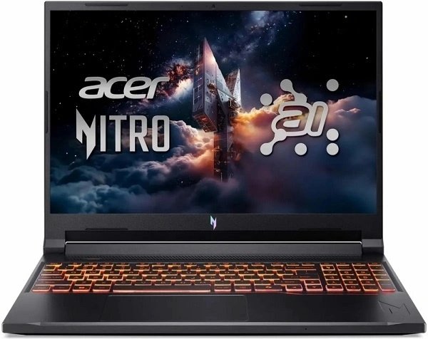 16" Ноутбук Acer Nitro V16 Core 7 240H, 16/1024Gb, RTX 5060 черный (EAC)