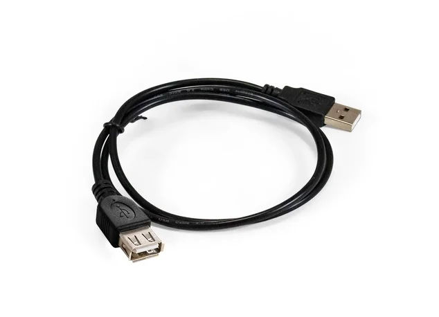 Кабель-удлинитель USB 2.0 Cablexpert CC-USB2-AMAF-75, USB Type-A (M) – USB Type-A (F), 0.75м, чёрный