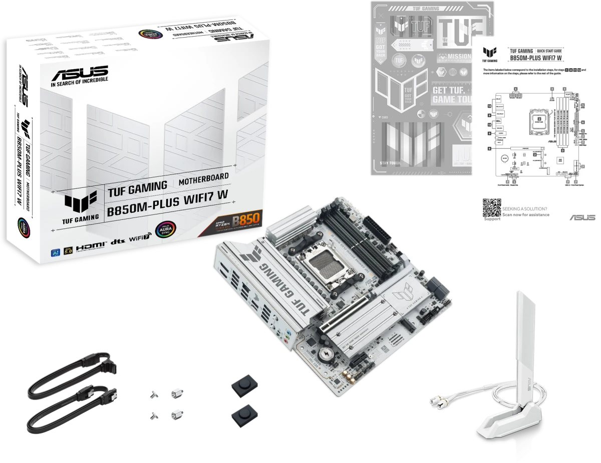Материнская плата AM5 Asus B850M-PLUS TUF Gaming WIFI7 W