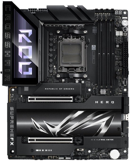 Материнская плата AM5 ASUS ROG CROSSHAIR X870E HERO (ATX, 4xDDR5)