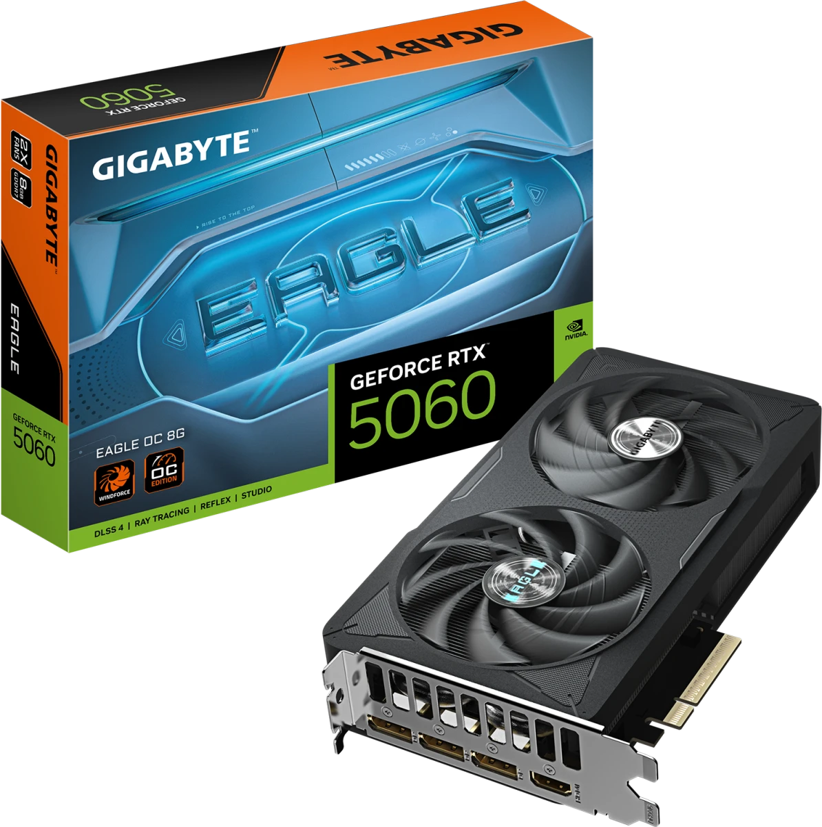 Видеокарта GeForce RTX 5060 8Gb Gigabyte GV-N5060EAGLE OC-8GD