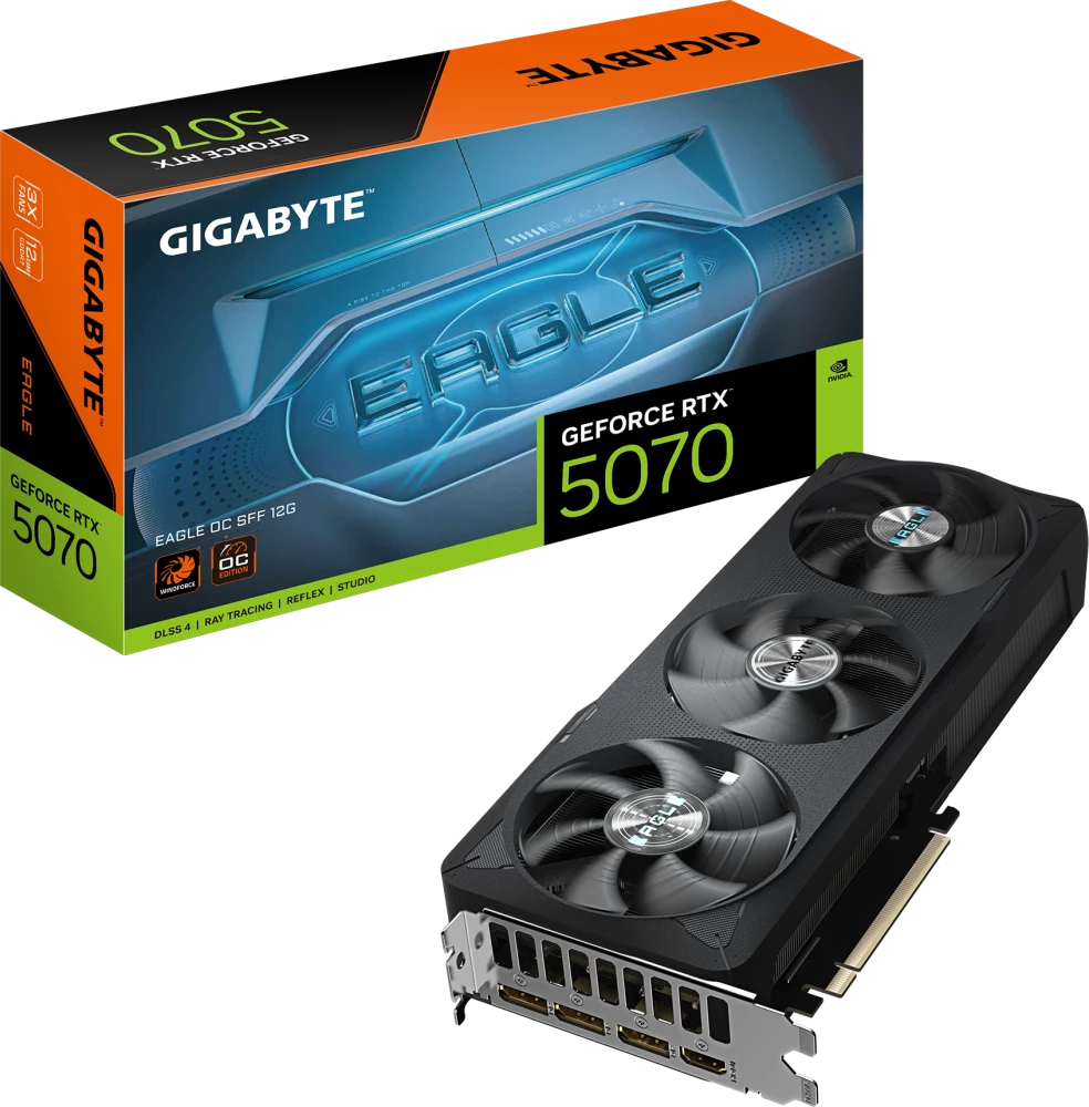 Видеокарта GeForce RTX 5070 12Gb Gigabyte GV-N5070EAGLE OC-12GD
