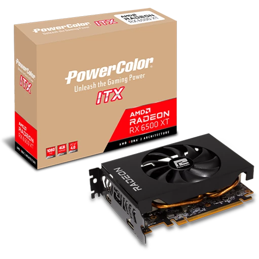 Видеокарта Radeon RX 6500 XT 4Gb PowerColor AXRX 6500XT 4GBD6-DH