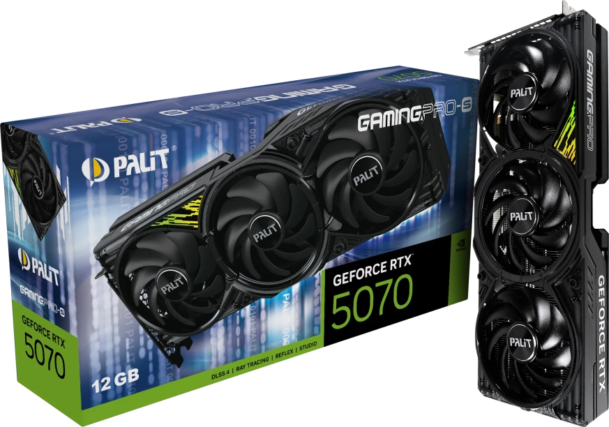 Видеокарта GeForce RTX 5070 12Gb Palit GamingPro-S NE75070019K9-GB2050U