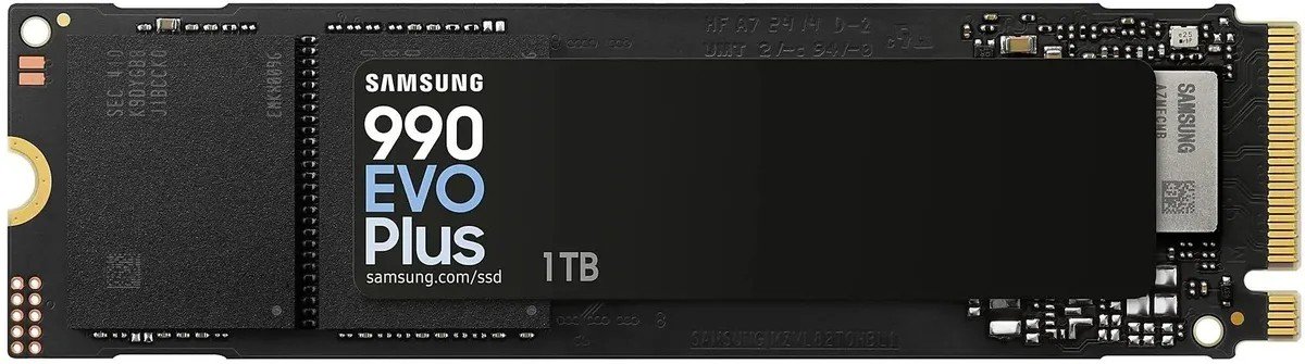 Твердотельный накопитель M.2 2280 NVMe 1TB Samsung 990 EVO Plus (MZ-V9S1T0BW)