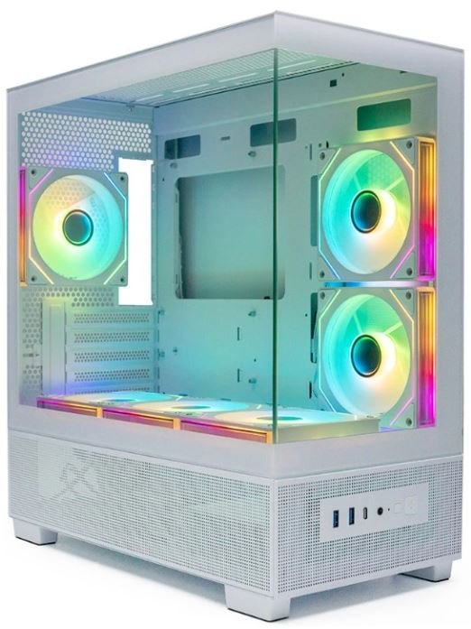 Корпус XASTRA Q500M 6ARGB-C10-UC White, 6x120mm ARGB (mATX)