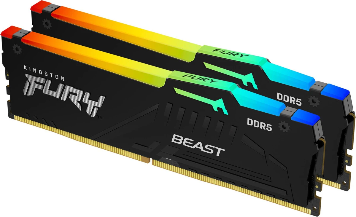 Модуль памяти DDR5 32Gb (2x16Gb Kit) Kingston 6800 Fury Beast RGB KF568C34BBEAK2-32