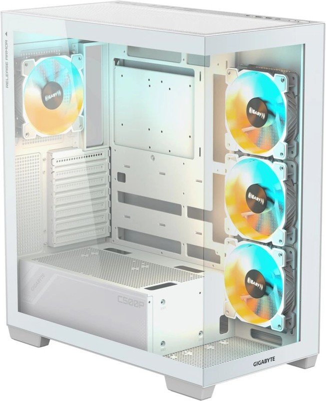 Корпус Gigabyte C500 Panoramic Stealth ICE White (Mid-Tower, ATX, 4x120mm ARGB)