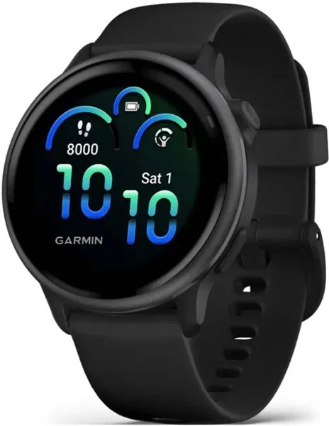 Умные часы Garmin VivoActive 6 темно-серые с черным ремешком (010-02985-40)