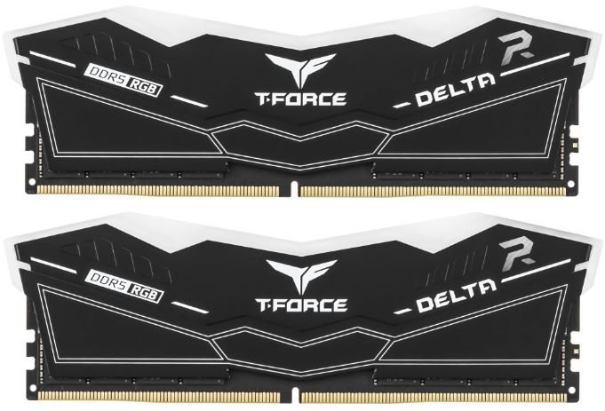 Модуль памяти DDR5 64GB (32GBx2) T-FORCE DELTA White 6000 DFF4D564G6000HC38ADC01