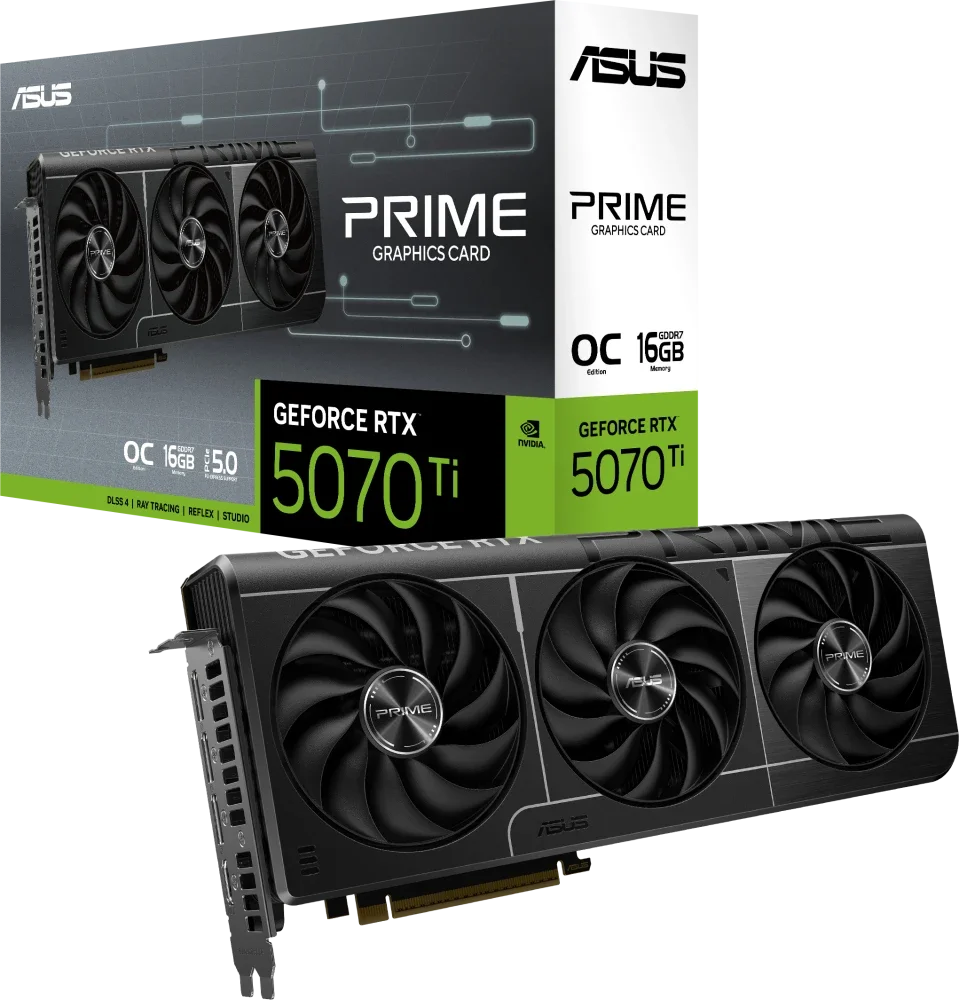 Видеокарта GeForce RTX 5070Ti 16Gb Asus PRIME-RTX5070TI-O16G