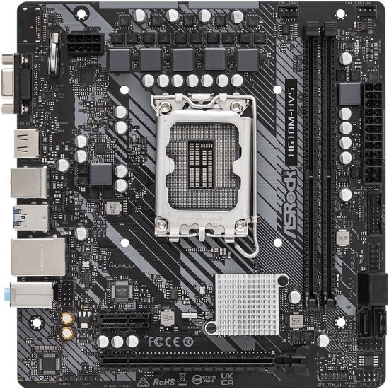 Материнская плата LGA 1700 ASRock H610M-HVS (mATX, 2xDDR4)