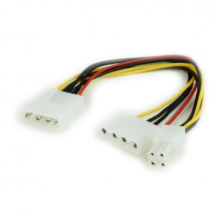 Переходник питания Molex-->4pin CPU + Molex (Cabelexpert CC-PSU-4)