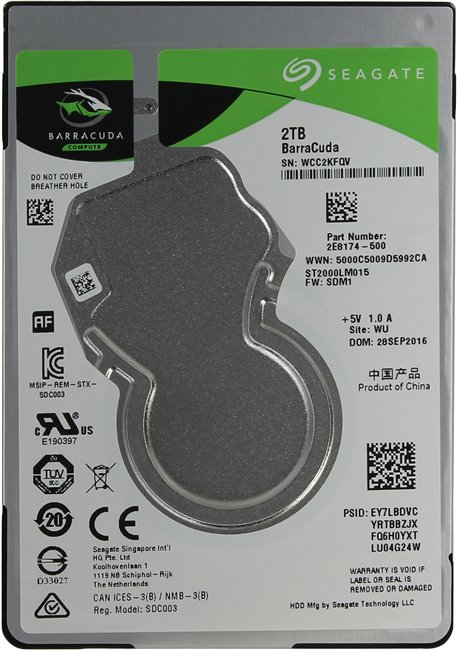 Жесткий диск для ноутбука 2000Gb Seagate ST2000LM015