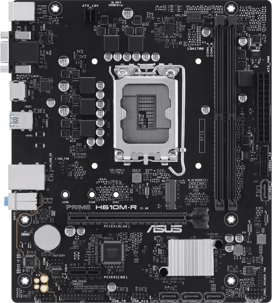 Материнская плата 1700 Asus H610M-R-SI Prime
