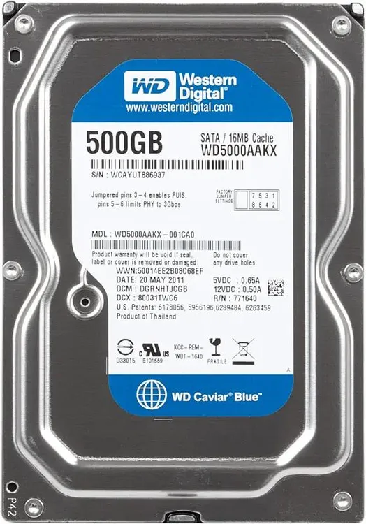Жесткий диск 500Gb WD Blue WD5000AAKX