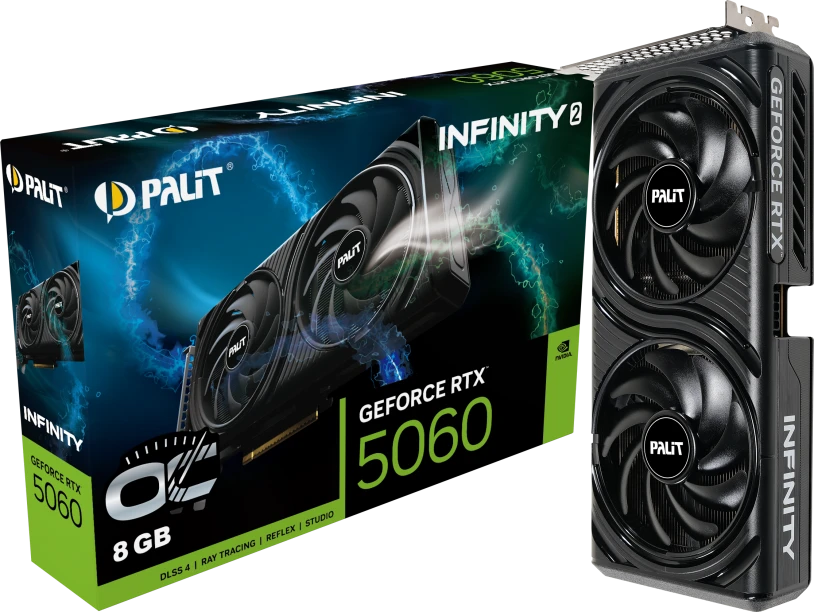 Видеокарта GeForce RTX 5060 8Gb Palit Infinity 2 OC NE75060V19P1-GB2063L