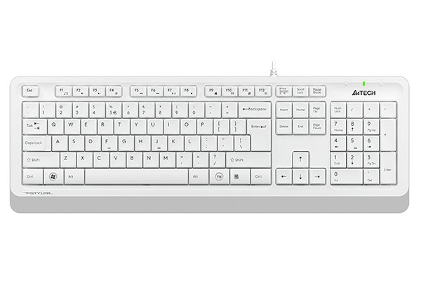 Мембранная проводная клавиатура A4Tech Fstyler FK10, белый/серый