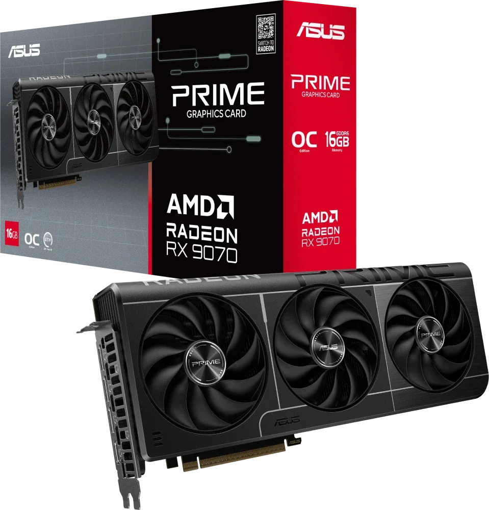 Видеокарта Radeon RX 9070 16Gb Asus PRIME-RX9070-O16G