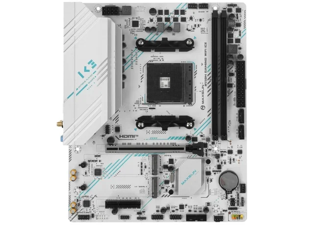 Материнская плата AM4 MAXSUN MS-B550M GAMING WIFI ICE (mATX, 2xDDR4)