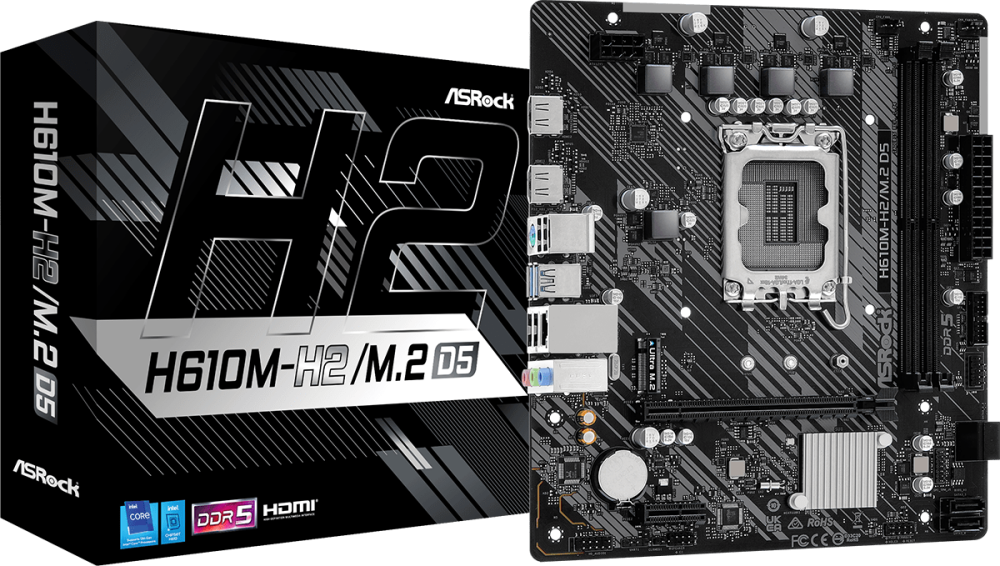 Материнская плата 1700 ASrock H610M-H2/M.2 D5