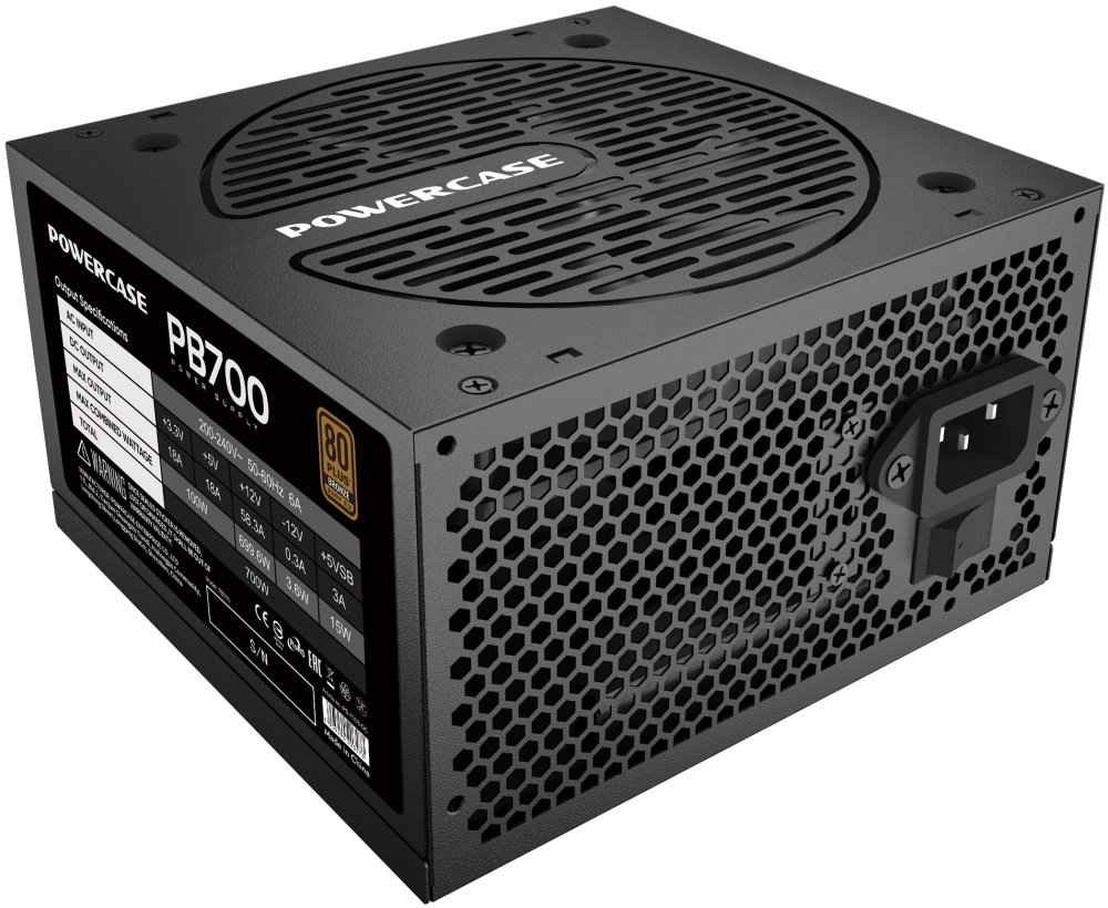 Блок питания 700w Powercase PB700 (80+ Bronze, APFC, 4x 6+2-pin, 1x 4+4-pin)