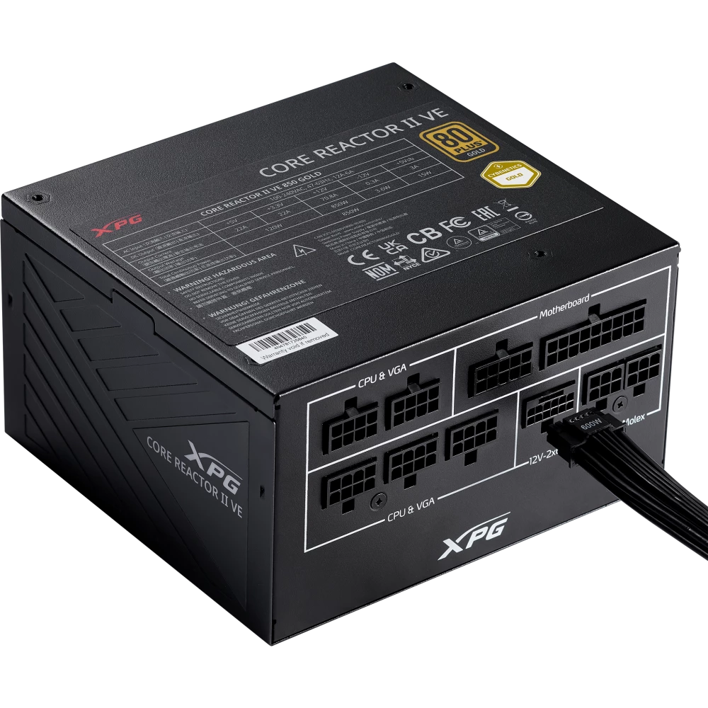 Блок питания 850W AData XPG Core Reactor II VE COREREACTORIIVE850G-BKCEU