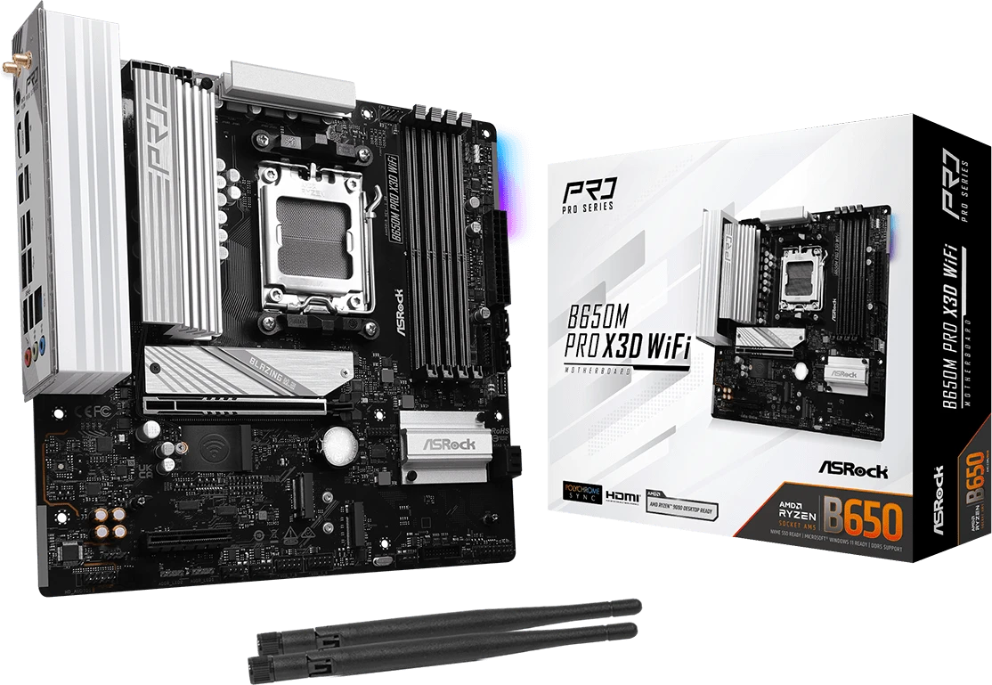 Материнская плата AM5 ASRock B650M PRO X3D WIFI