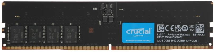 Модуль памяти DDR5 32GB Crucial Classic 5600MHz CL46 OEM (CT32G56C46U5)