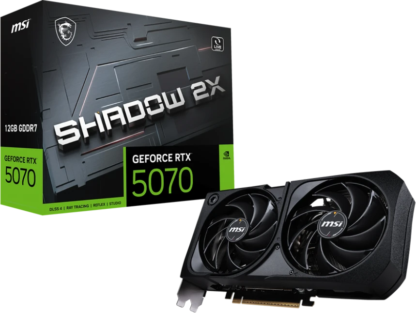 Видеокарта GeForce RTX 5070 12Gb MSI Shadow 2X