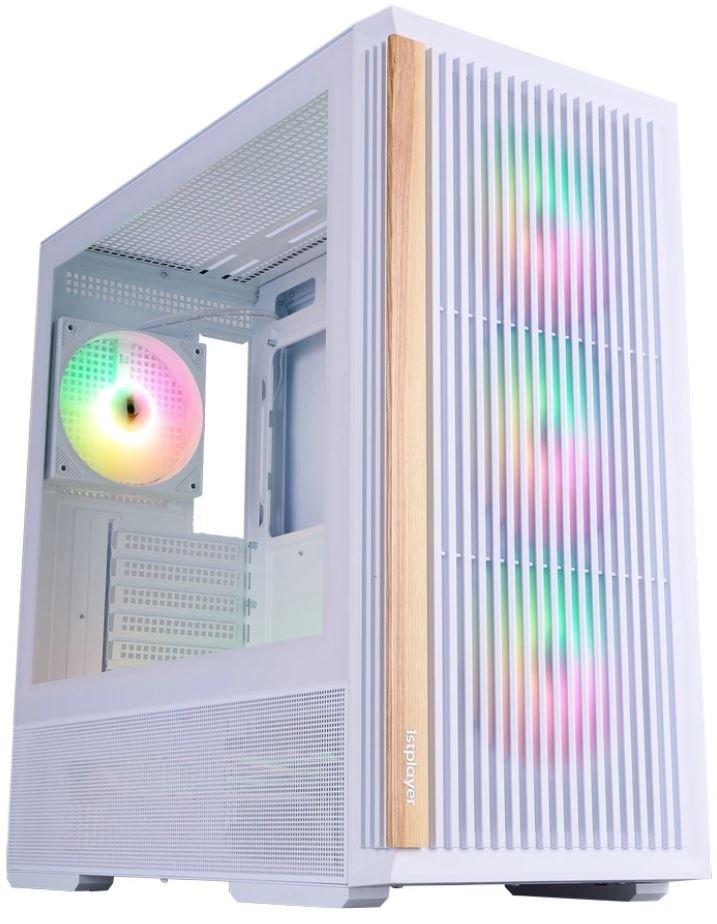 Корпус 1stPlayer WD7 ARGB White (Midi-Tower, ATX, закаленное стекло, 6x120mm ARGB)