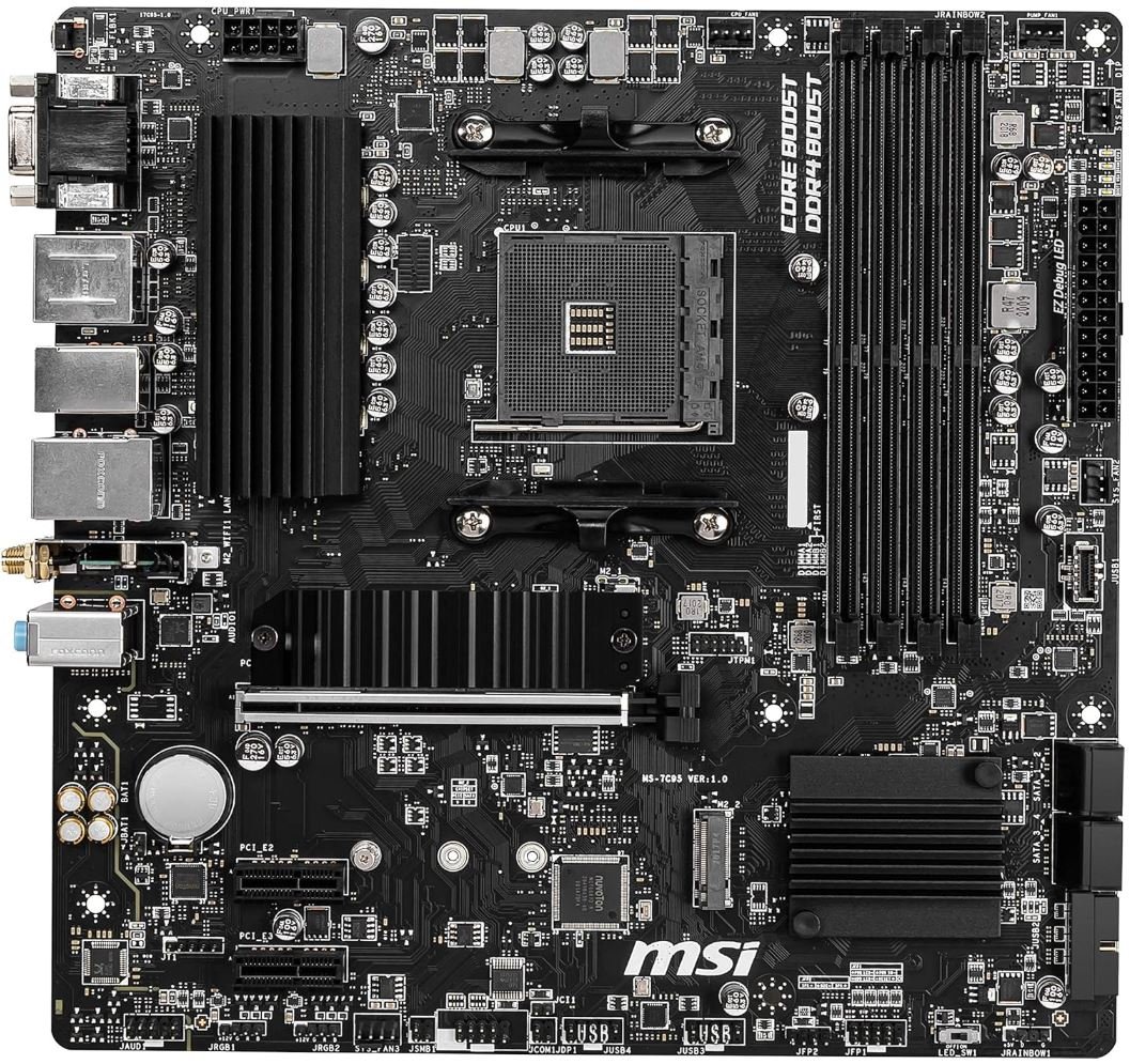 Материнская плата AM4 MSI B550M PRO-VDH WIFI (mATX, 4×DDR4)