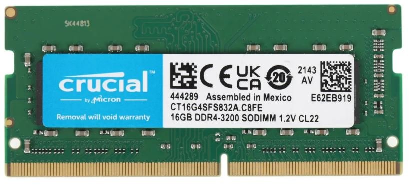 Модуль памяти SODIMM DDR4 16Gb Crucial 3200 CT16G4SFS832A